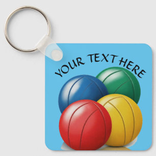Porte-clés Personnaliser Bocce Ball Modifier Nom Cadeau