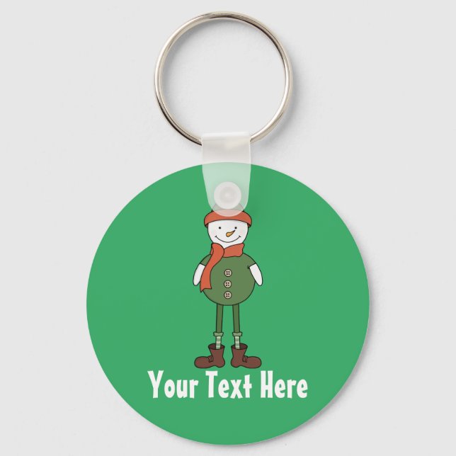 Porte-clés Personnaliser ce Cool Snowman (Recto)