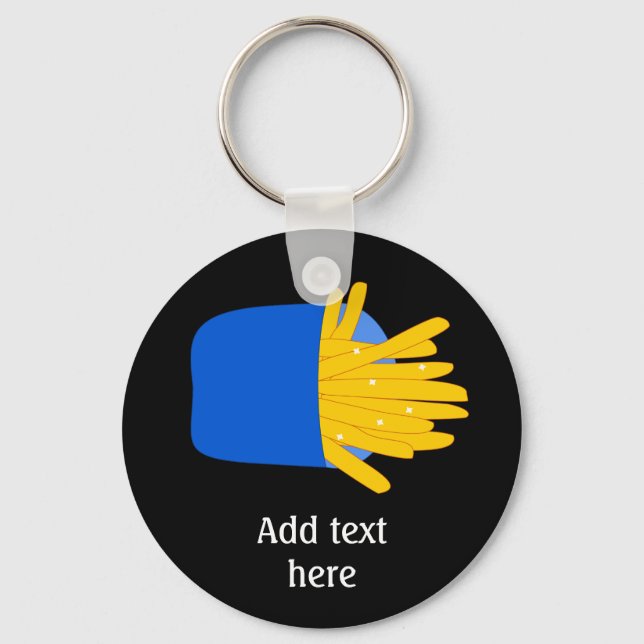 Porte-clés Personnaliser de ce graphique French Fries (Recto)