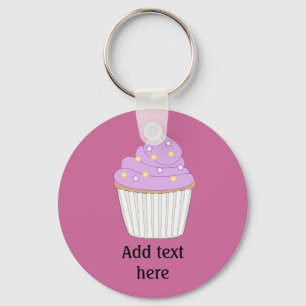 Porte-clés Personnaliser de ce graphique Lilac Cupcake