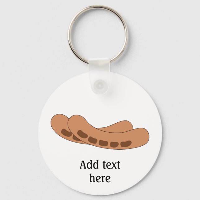 Porte-clés Personnaliser de ce graphique Saucisses (Recto)