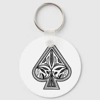 Porte-clés Personnaliser des objets de spade poker
