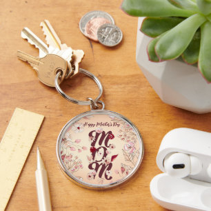 Porte-clés Personnaliser Joyeux Fête des Mères Maman Chaleure