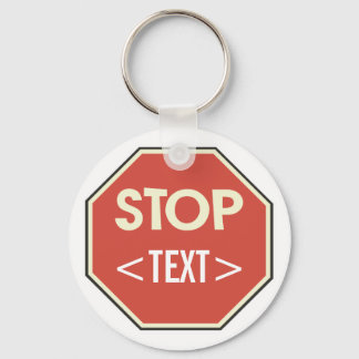 Porte-clés Personnaliser la conception du panneau STOP, <TEXT