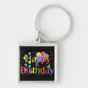 Porte-clés Personnaliser Nom Anniversaire Fête Art