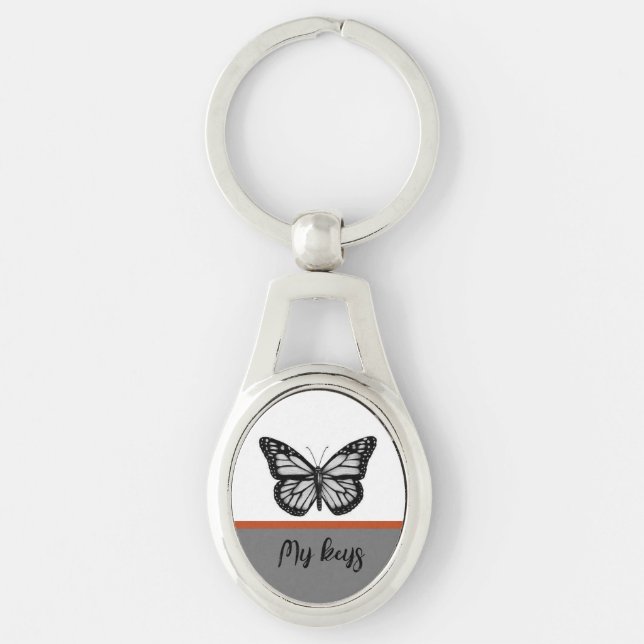 Porte-clés Personnaliser papillon monarque (Devant)