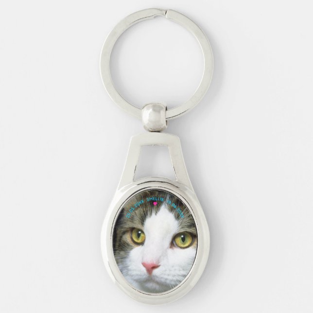 Porte-clés Personnaliser Photo Animaux de compagnie Chat/Chie (Devant)