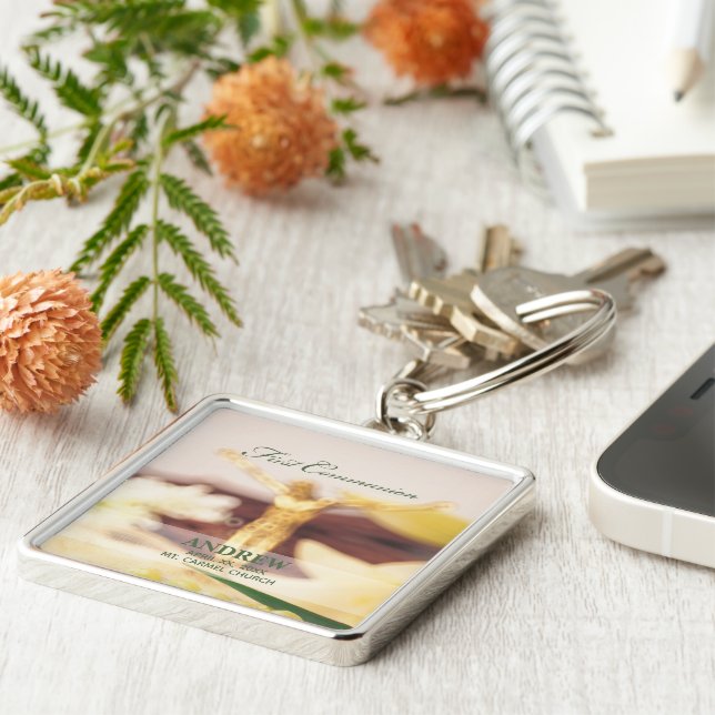 Porte-clés Personnaliser, Première communion Félicitations (Côté)