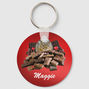 Porte-clés Personnaliser Saint-Valentin Chocolat Chipmunk