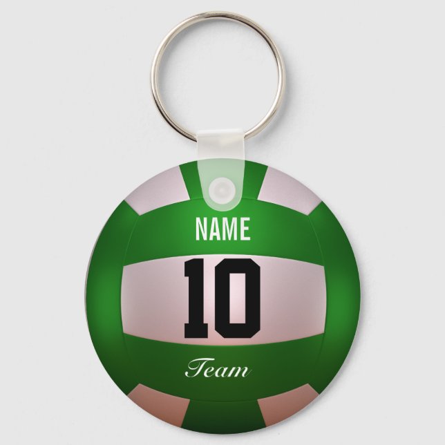 Porte-clés Personnaliser Volleyball Forest Green (Recto)
