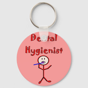 Porte-clés Personne de bâton d'hygiéniste dentaire avec la
