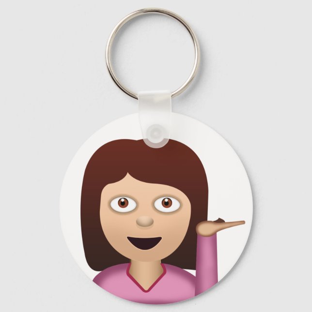 Porte-clés Personne du bureau d'information Emoji (Recto)