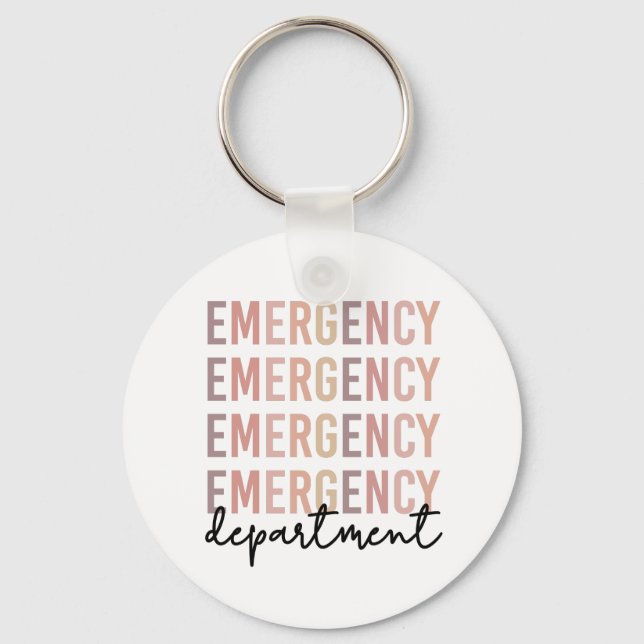 Porte-clés Personnel du service des urgences | infirmière | T (Recto)