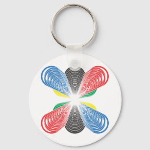 Porte-clés Perspective des cercles olympiques