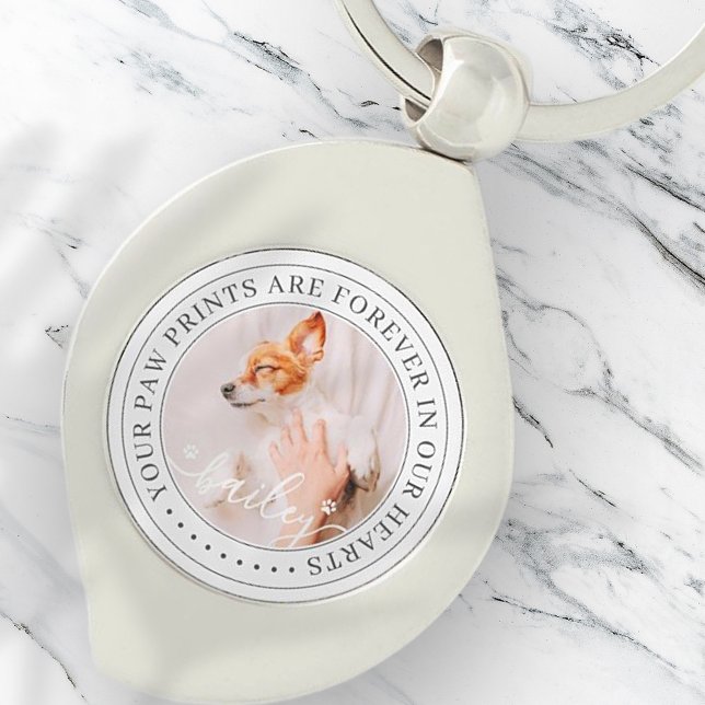 Porte-clés Pet Memorial Empreintes de pattes Coeurs Élégant P (Créateur téléchargé)