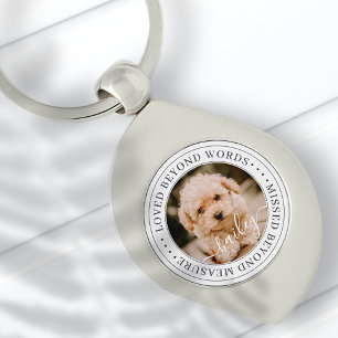 Porte-clés Pet Memorial Love Beyond Words Elegant Chic Photo