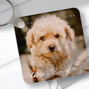 Porte-clés Pet Memorial Love Memory Simple Photo moderne