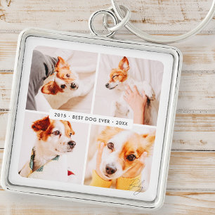 Porte-clés Pet Memorial Meilleur Chien Jamais Photo Collage m