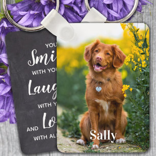 Porte-clés Pet Memorial Photo Cadeau Sympathie Poème Perte d'