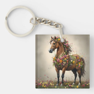 Porte-clés Pétales Et Hooves : Jardin D'Imaginaire Du Cheval
