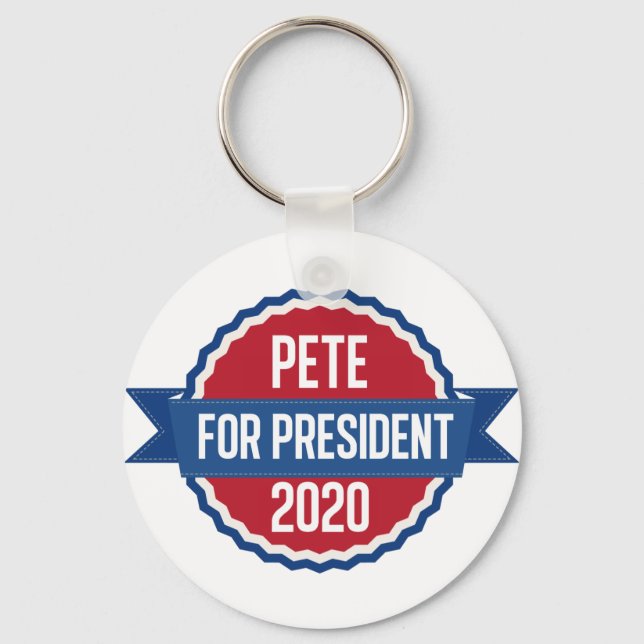Porte-clés Pete Buttigieg pour le Président 2020 (Recto)