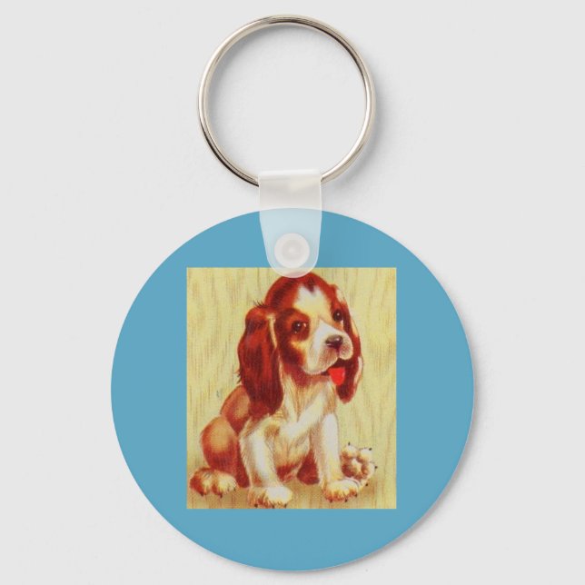 Porte-clés petit chiot beagle mignon (Recto)