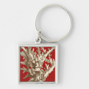 Porte-clés Petit corail en rouge