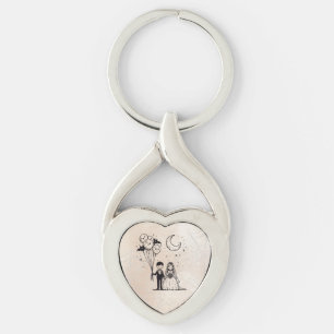 Porte-clés Petit Couple Effrayant