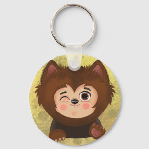 Porte-clés Petit garçon en costume d'Halloween Werewolf Papie
