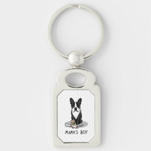 Porte-clés Petit Mama's Boy Boston Terrier (noir)
