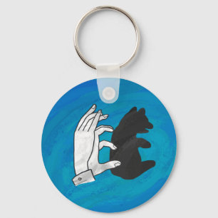 Porte-clés Petit Ours Ombre Sur Bleu
