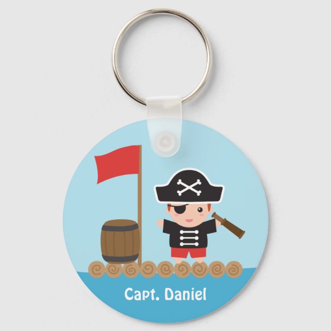 Porte-clés Petit Pirate Capitaine Ocean Raft Boy (Recto)