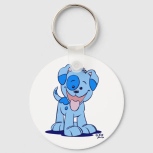 Porte-clés Petit porte - clé de chiot bleu