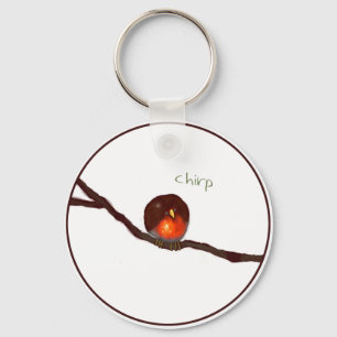 Porte-clés Petit rocher rond Robin gazouillant