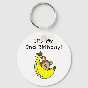 Porte-clés Petit singe sur Banana 2e anniversaire