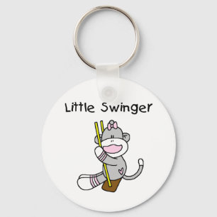 Porte-clés Petit Swinger de la fille de singe de choq