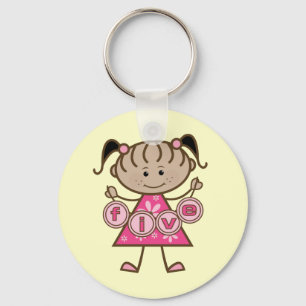 Porte-clés Petite fille 5e anniversaire Tshirts et cadeaux