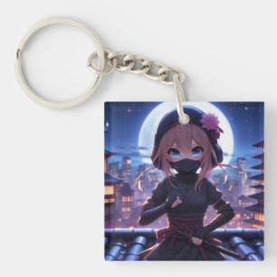 Porte-clés Petite fille guerrière ninja