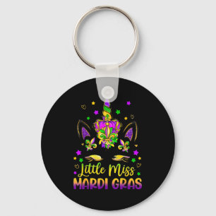 Porte-clés Petite Mademoiselle Licorne Princesse Mardi Gras F