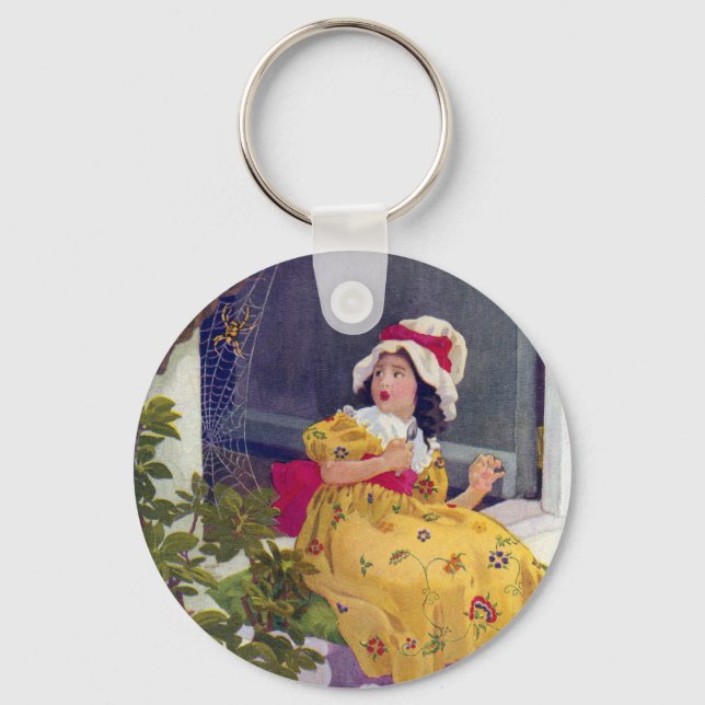 Porte-clés Petite Miss Muffet Nursery Rhyme (Recto)