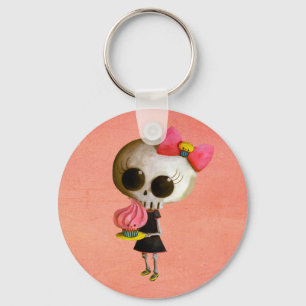 Porte-clés Petite Mlle Death avec le petit gâteau