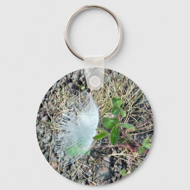 Porte-clés Petite plume blanche 1 Porte - clé (Recto)