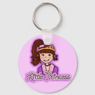 Porte-clés "Petite princesse" cheveux foncés porte - clé lila