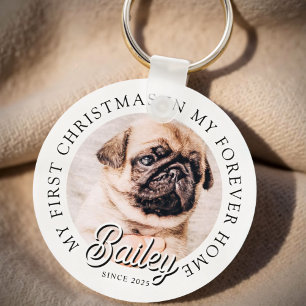 Porte-clés Pet's My First Christmas In Forever Home Modern