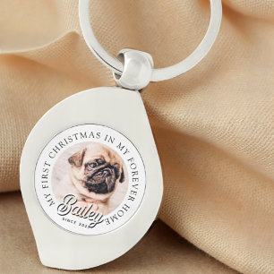 Porte-clés Pet's My First Christmas In Forever Home Modern