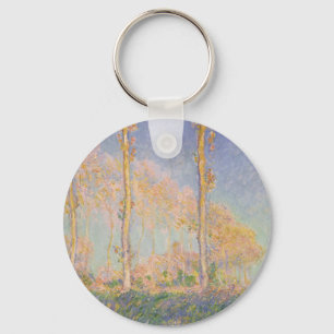 Porte-clés Peupliers, paysage impressionniste, Claude Monet