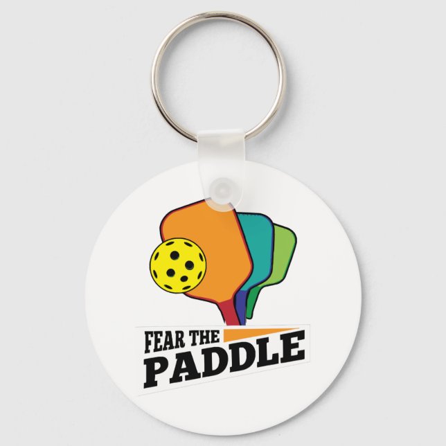 Porte-clés Peur Paddle Funny Pickleball Picklballs et Pi (Recto)