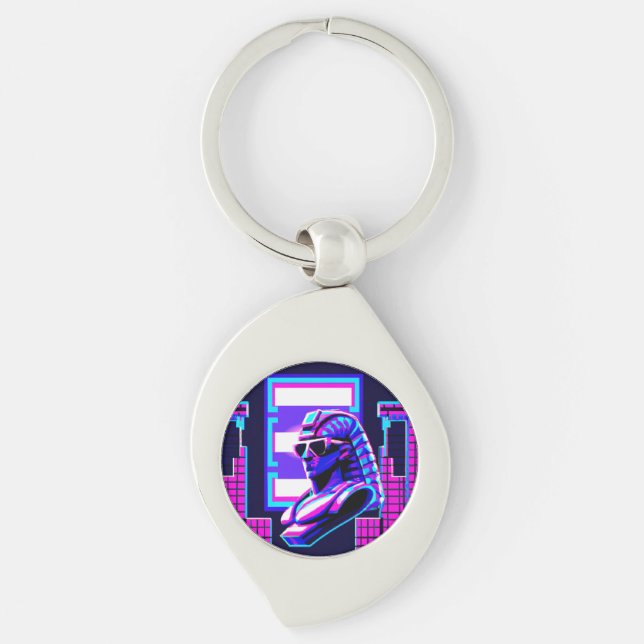 Porte-clés Pharaon Synthwave (Devant)