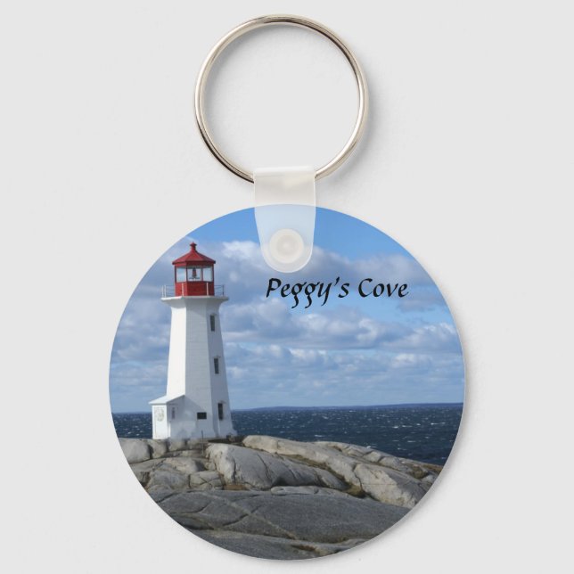 Porte-clés Phare à Peggy's Cove (Recto)