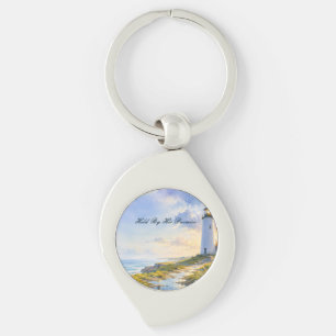 Porte-clés Phare Arc-en-Ciel Aquarelle Côtière